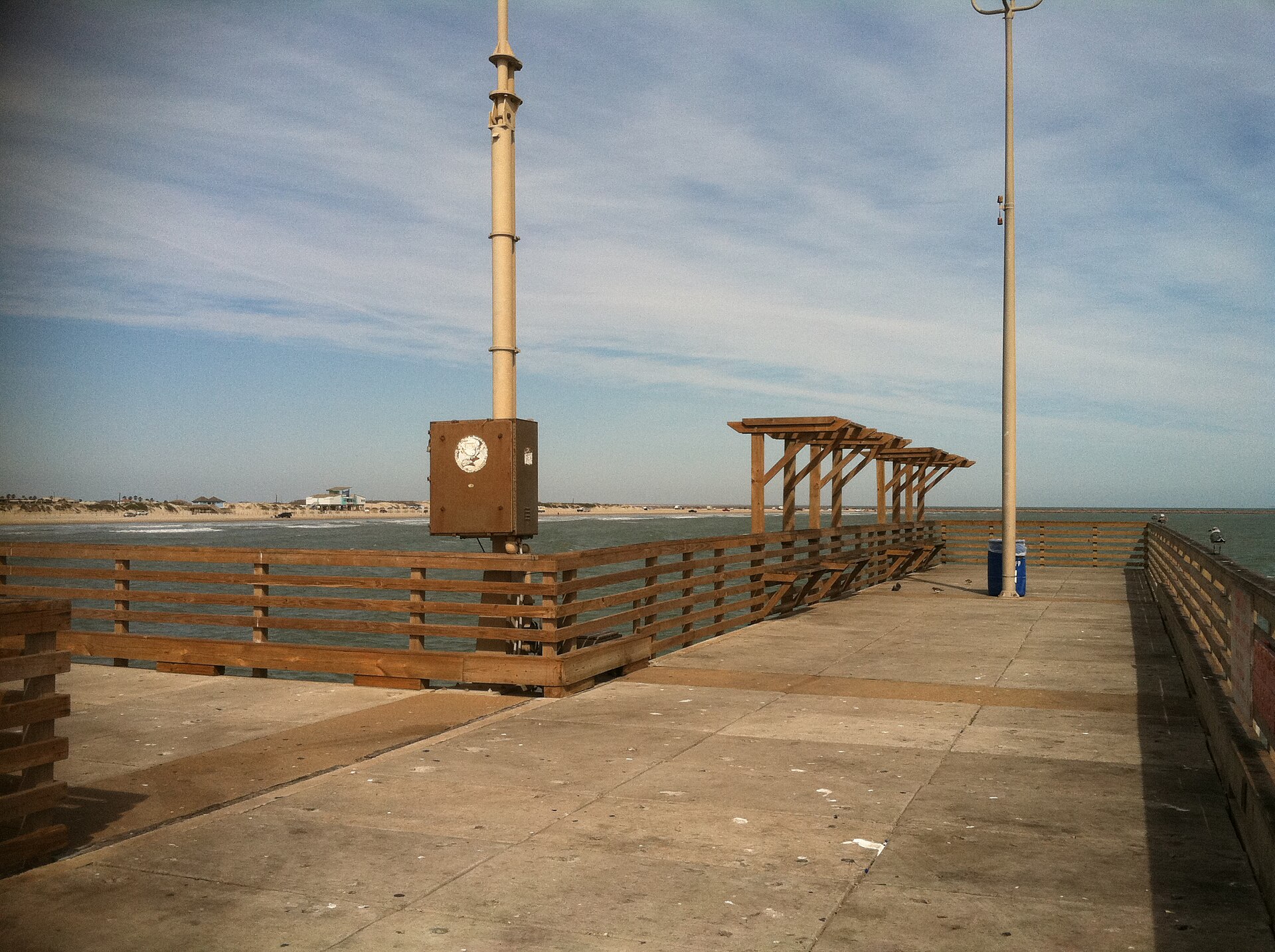 Horace Caldwell Pier reaching into the Gulf at Port Aransas
