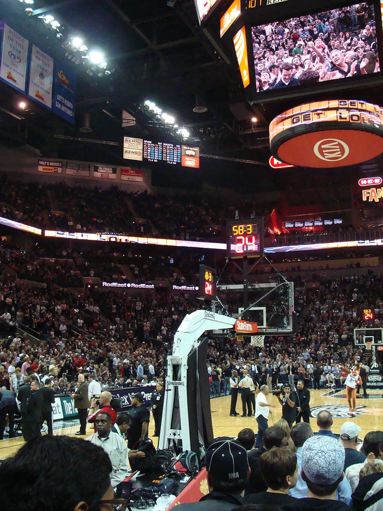 The Frost Bank Center arena during a San Antonio Spurs basketball game