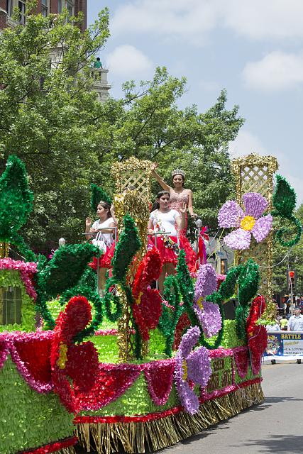 A scene from the Battle of Flowers parade during Fiesta San Antonio